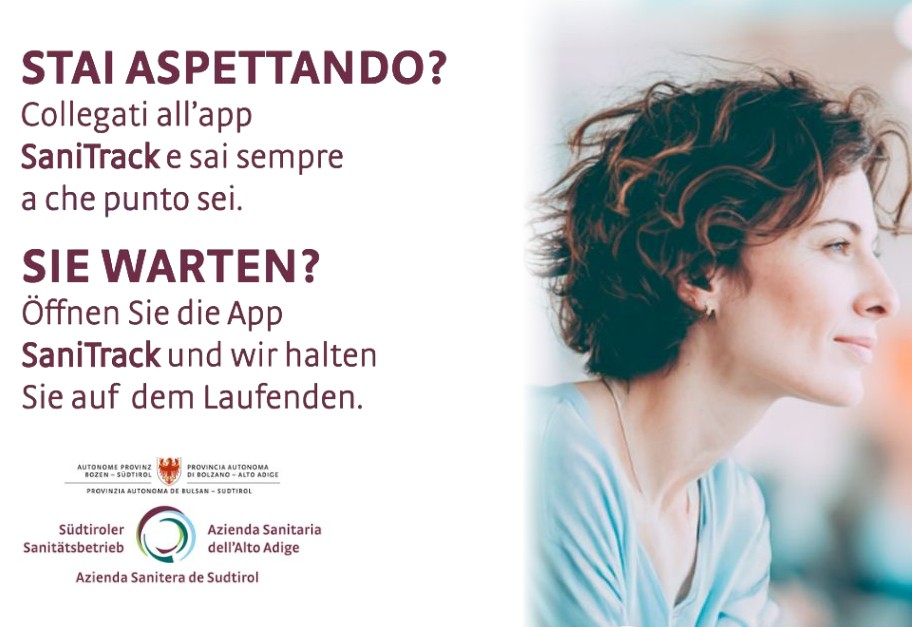Campagna SaniTrack dell'Azienda Sanitaria dell'Alto Adige: donna in attesa in Pronto Soccorso