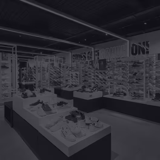 Interior of schuh store