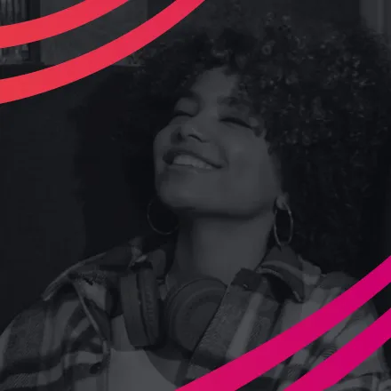 Young woman listening to music