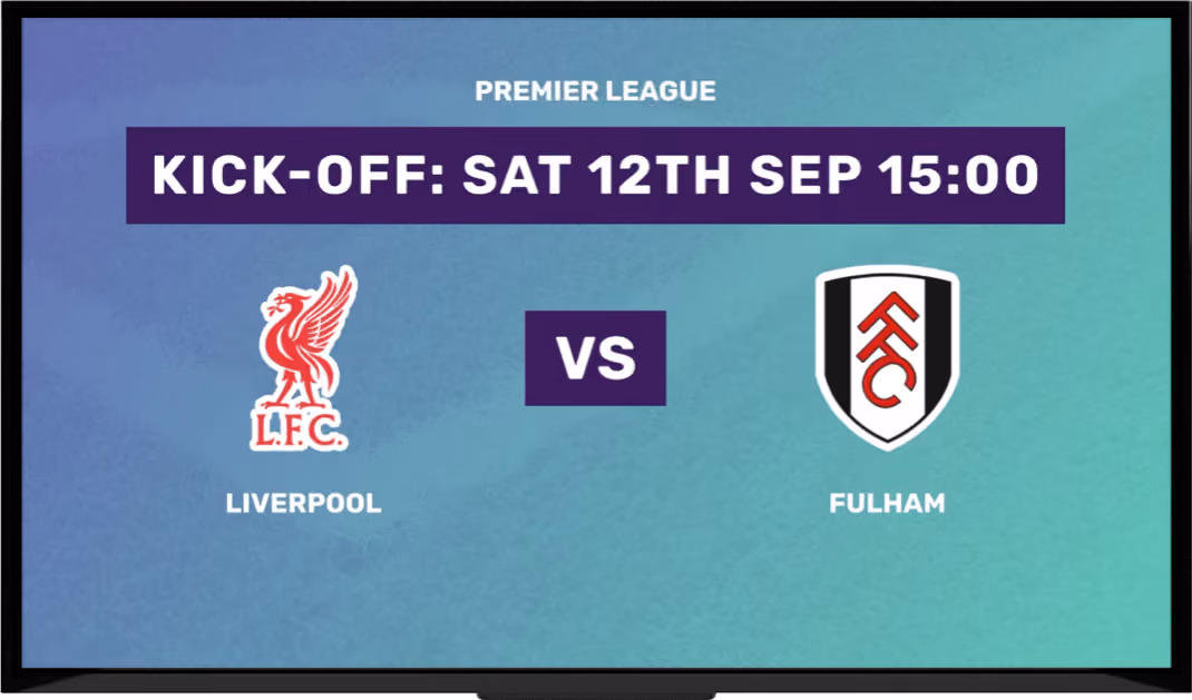 TV showing upcoming football game