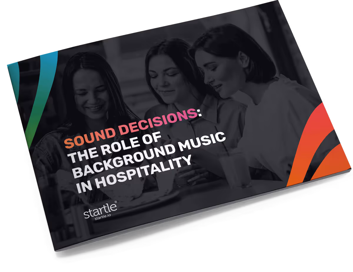 Front cover of The Role of Background Music in Hospitality whitepaper