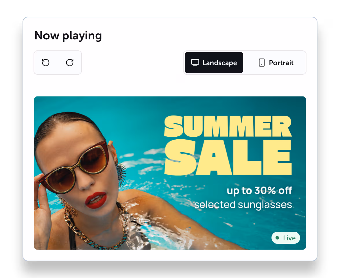 UI showing summer sale promotion