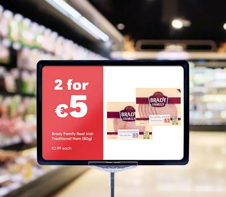 Printed POS showing in-store offer