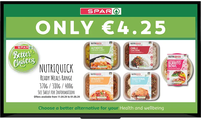 Screen showing SPAR special offers