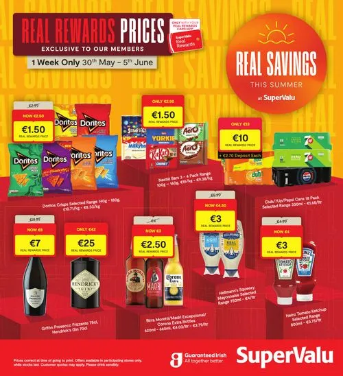Promotional materials for Supervalu special offers
