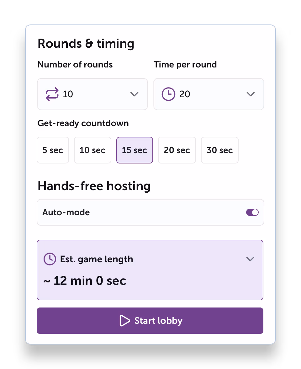 UI showing the scheduling of a game