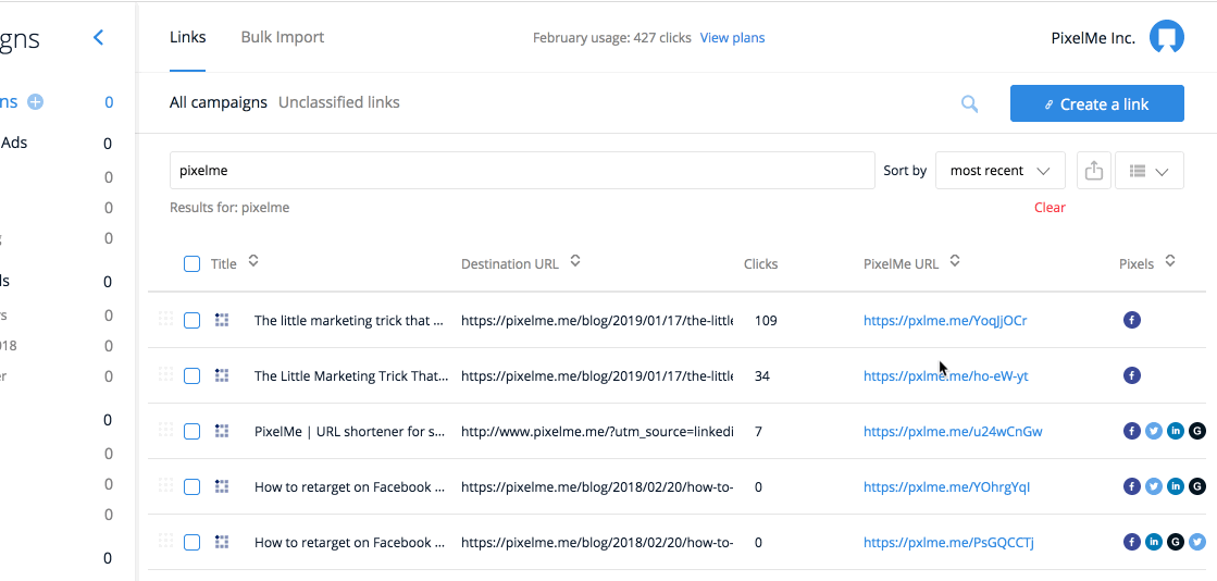 create a link