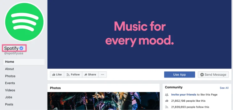 Spotify blue badge