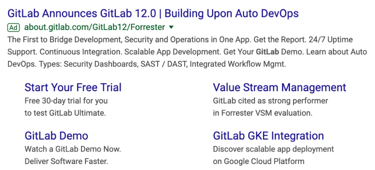 GitLab Google Ad whitepaper