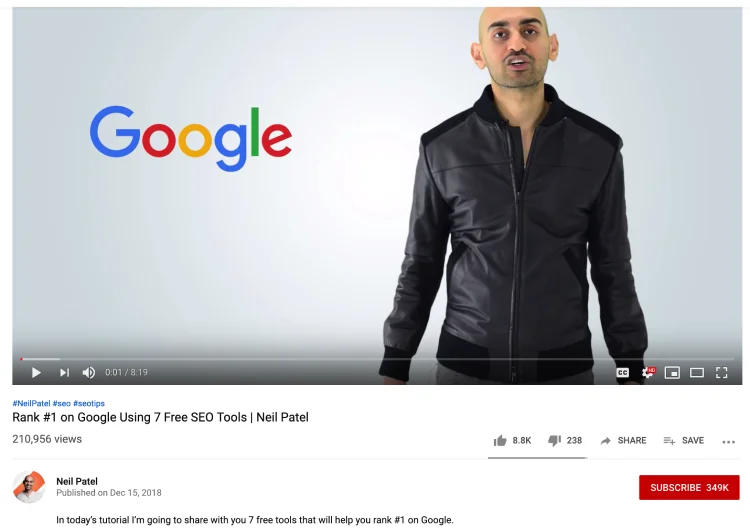Neil Patel YouTube