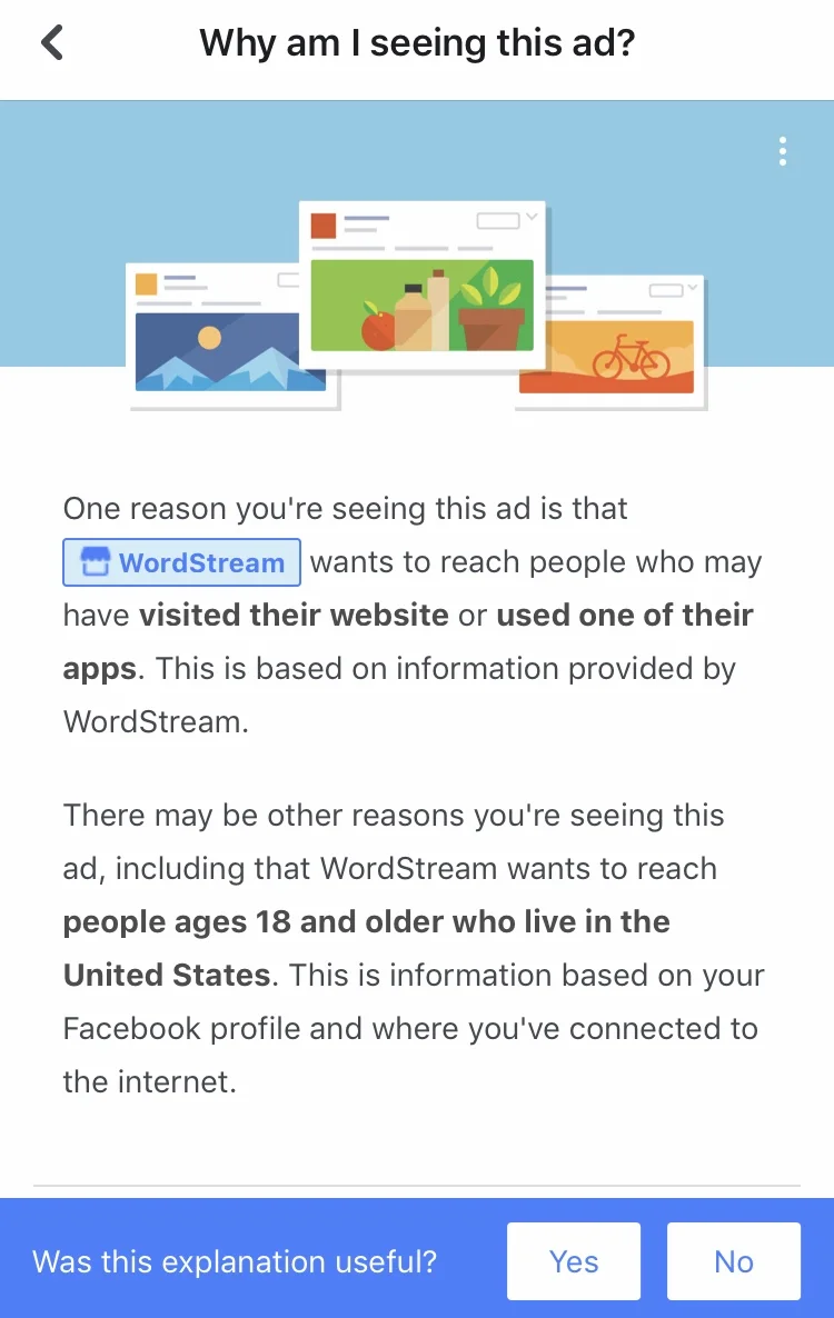 Why Am I seeing this ad