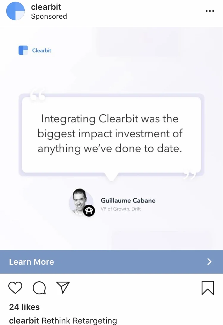 Clearbit customer quotes