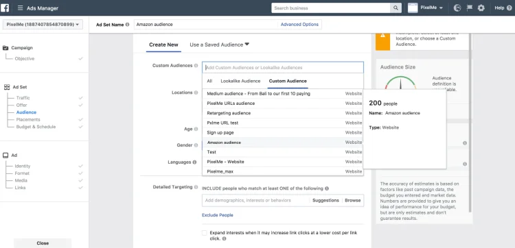Custom audience