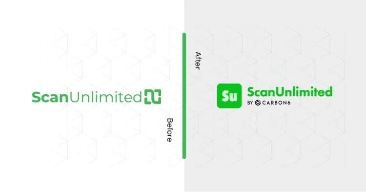 before/after image of ScanUnlimited logo