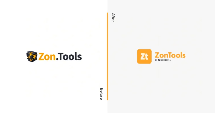 before/after ZonTools logos