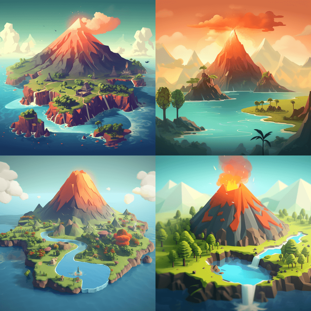 Volcano example midjourney