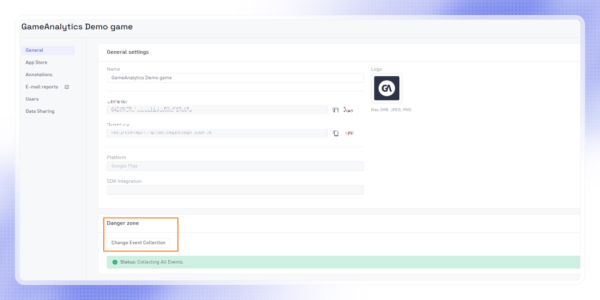 Event collection status