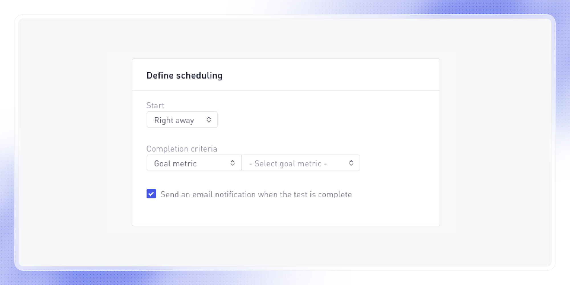A/B Test Email Notification