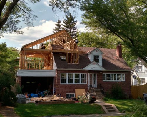 An addition over a garage