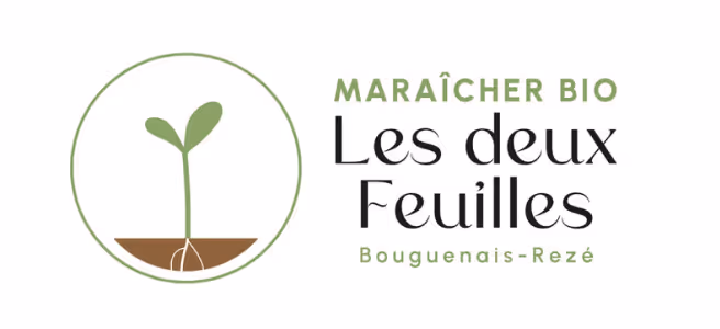 Logo Les 2 Feuilles - Maraîcher bio partenaire du Lieu Utile