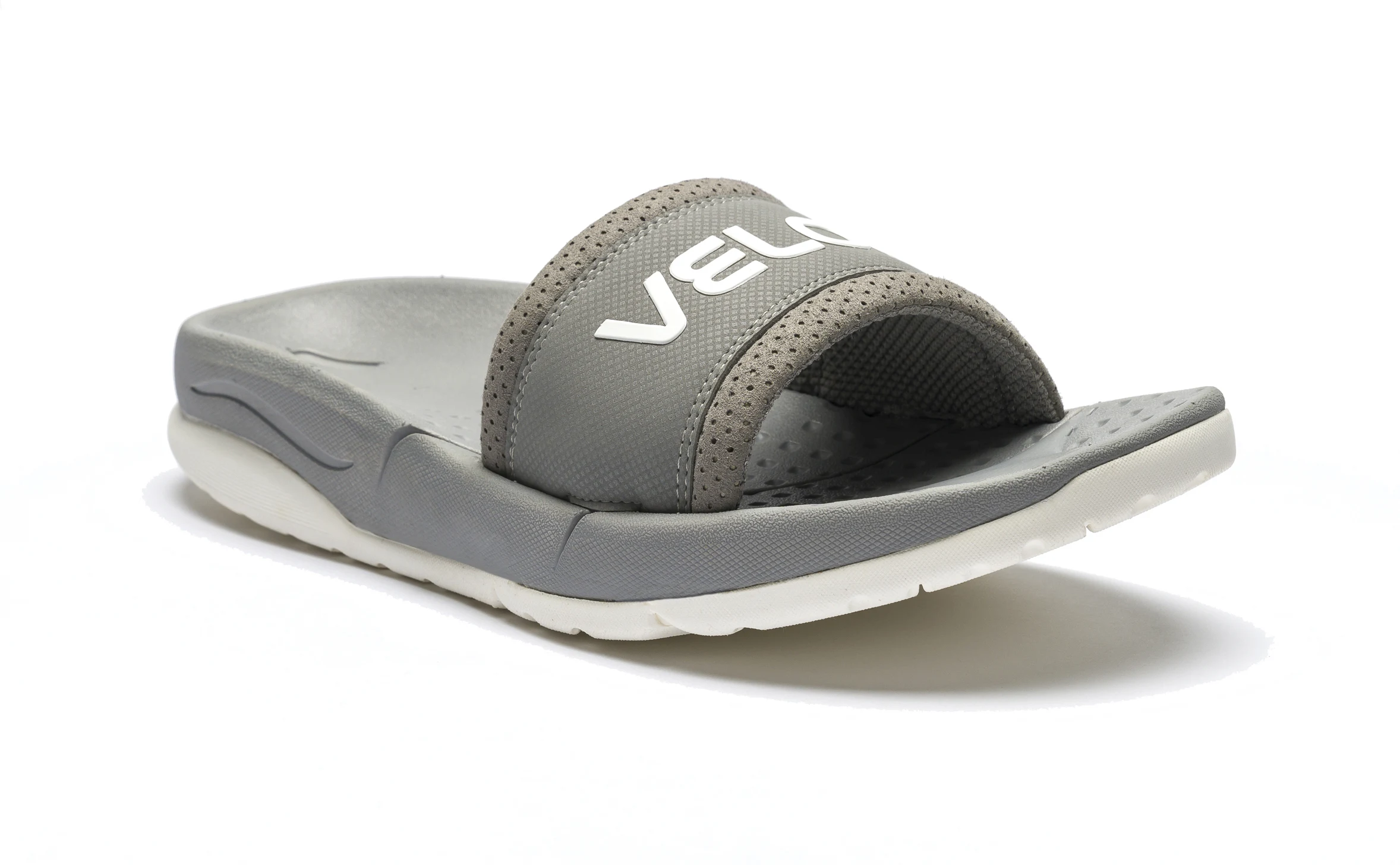 VELOUS LAGUNA SLIDE LIGHT GREY/WHITE 45