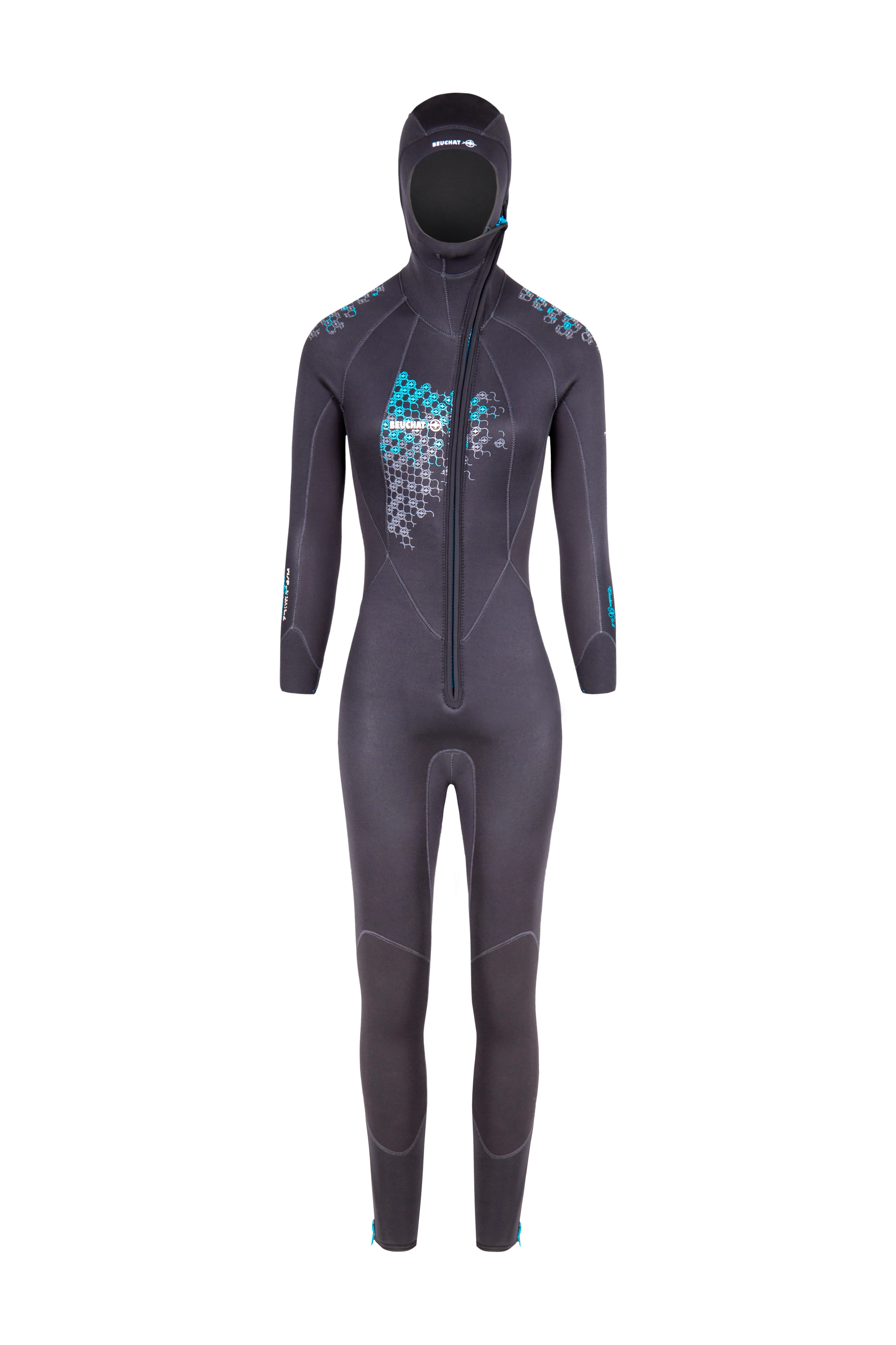 BEUCHAT ALIZE - WETSUIT 7 MM MET AANGEHECHTE CAPUCHON XL