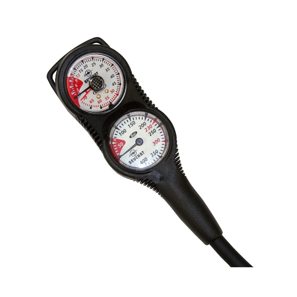 BEUCHAT 2-ELEMENTEN METER - DIEPTEMETER + DRUKMETER 300 BAR