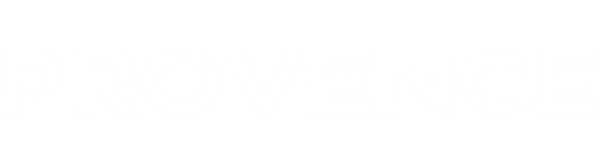 The word 'PROVENCE' in bold white uppercase letters on a black background.