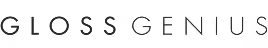 Text logo reading 'GLOSS GENIUS' in black capital letters on a white background.