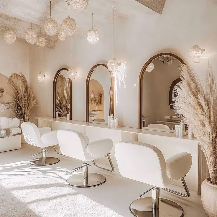 salon design ideas neutral colors