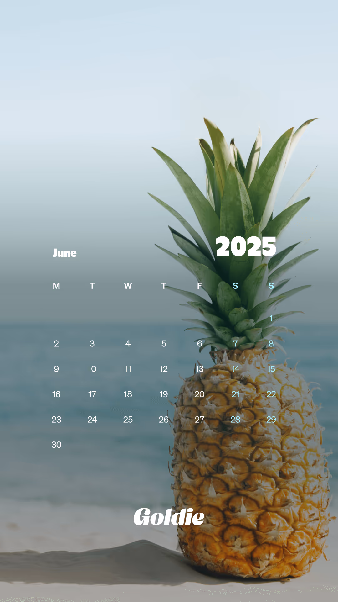 pineapple calendar wallpaper mobile