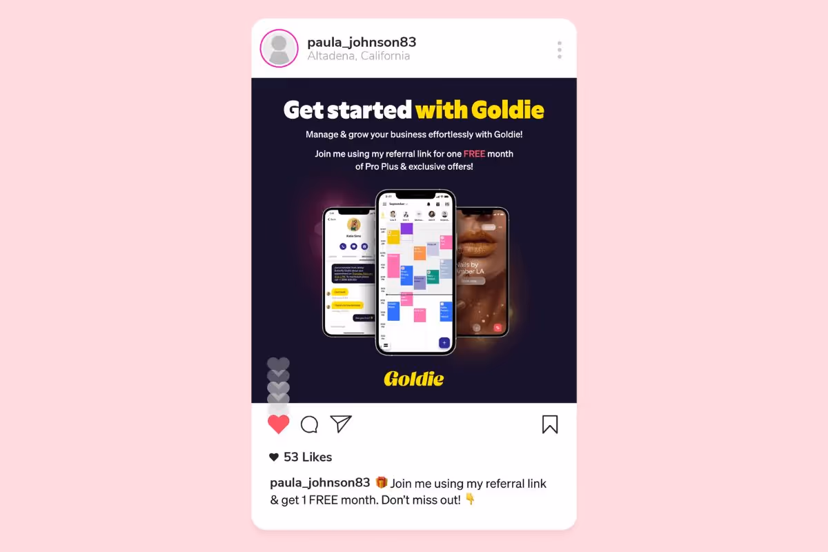 Social media post salon