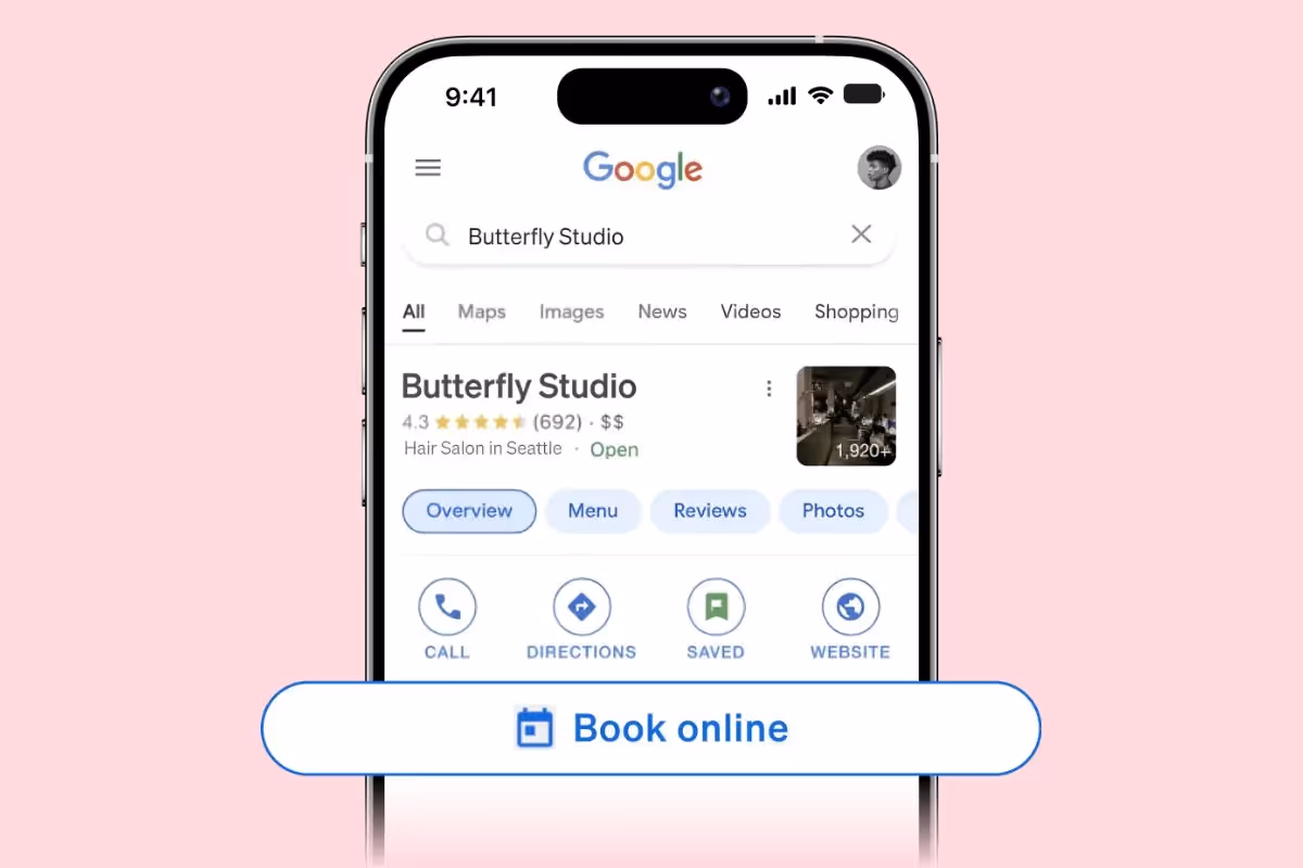 salon listed google business profile