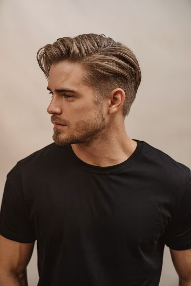 Side part hairstyle for men