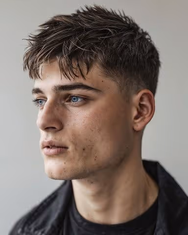 Textured crop haircut