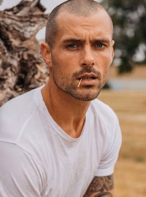 Shaved haircut men