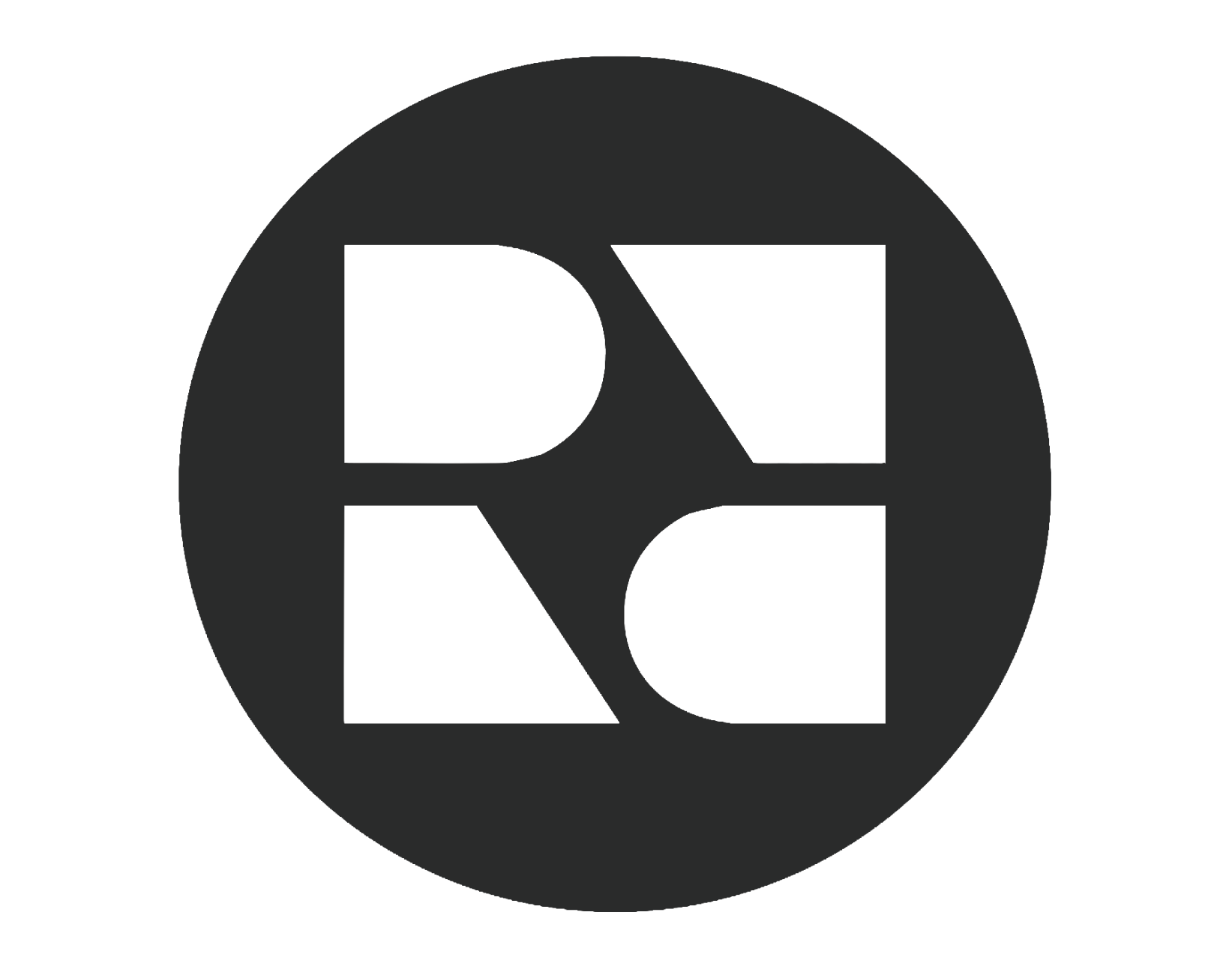Black stylized logo resembling a symmetrical geometric flower or star with overlapping petal shapes forming an eight-point design.