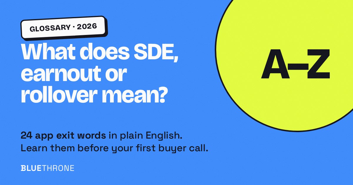 App exit glossary: what SDE, earnout and rollover mean