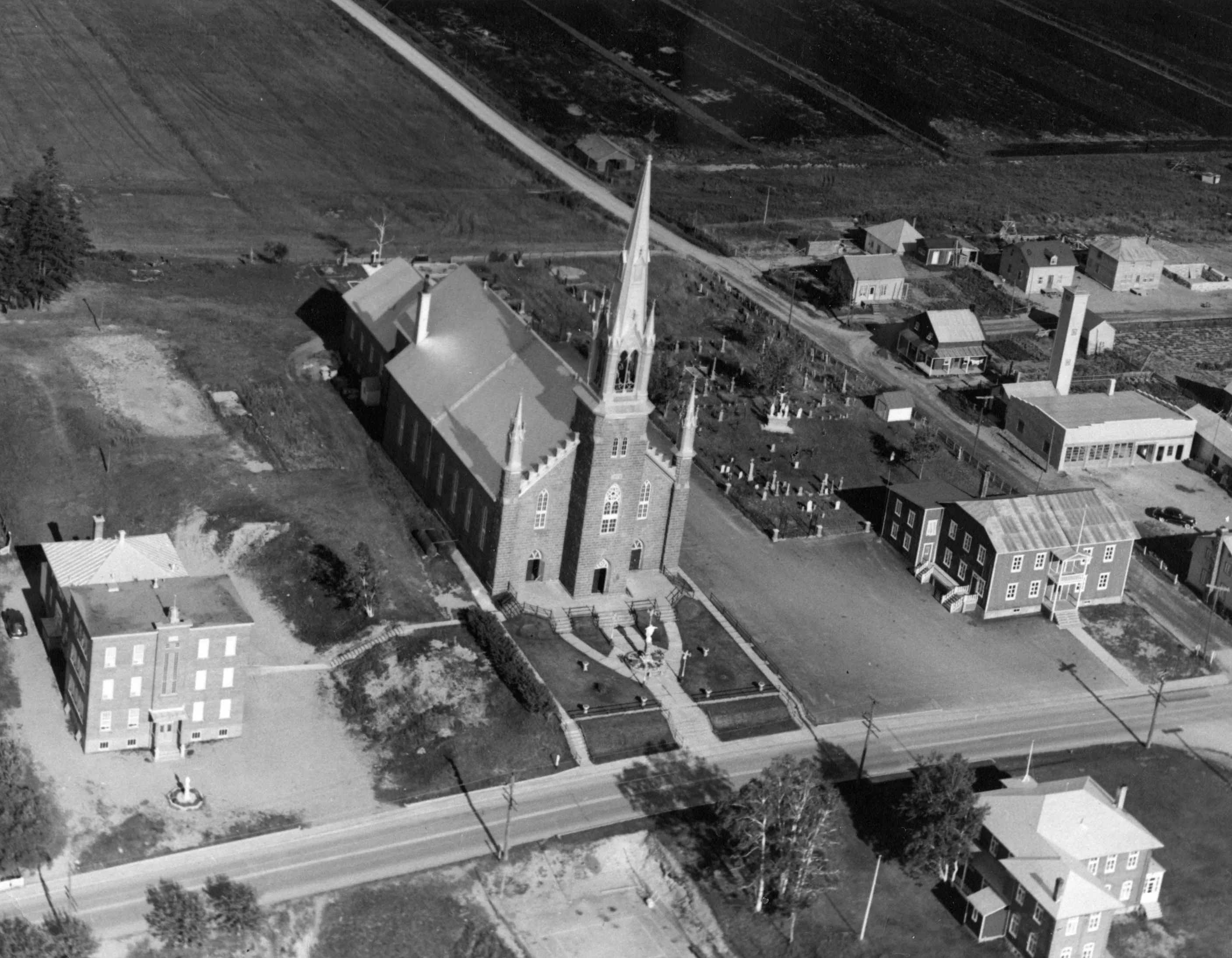 Vue aérienne de l'église
