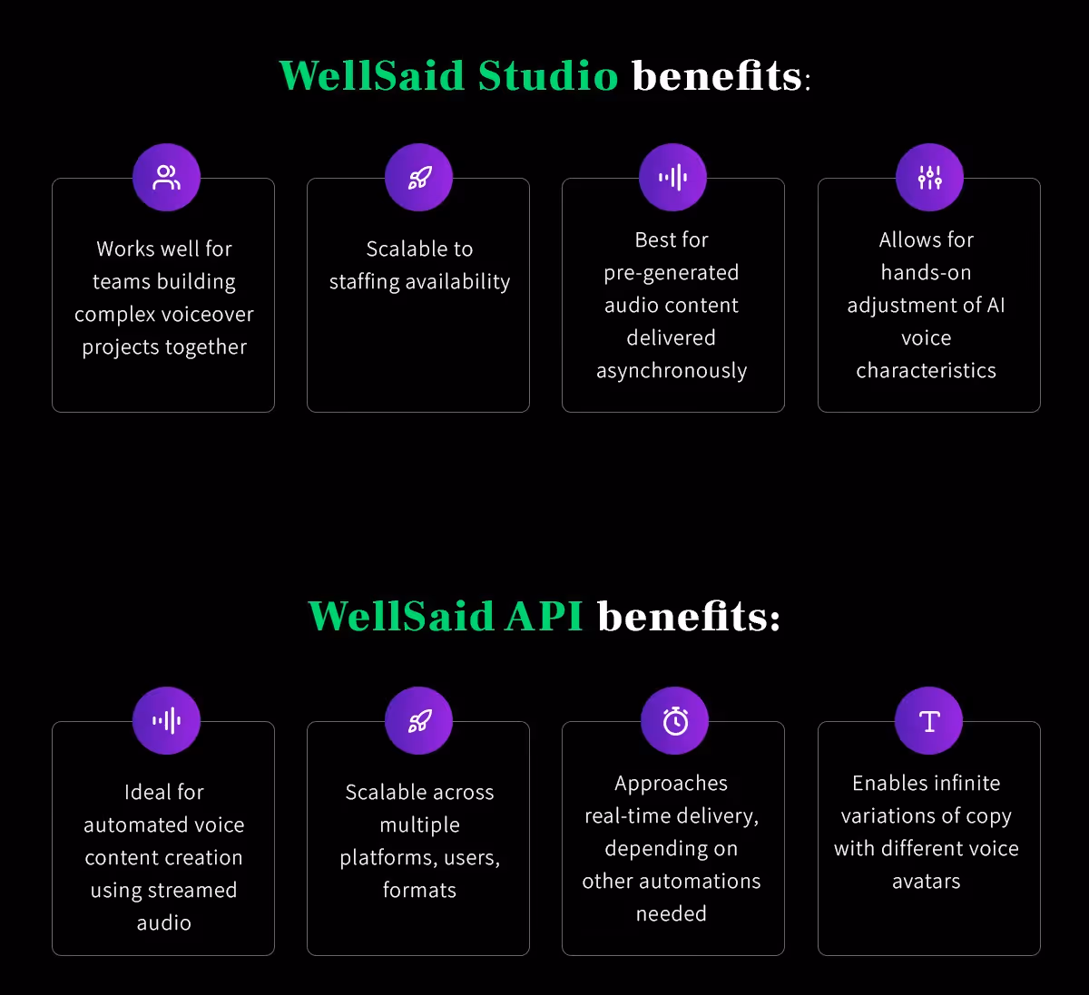 When considering how to choose the best AI voice API, consider whether a Studio option is better.
