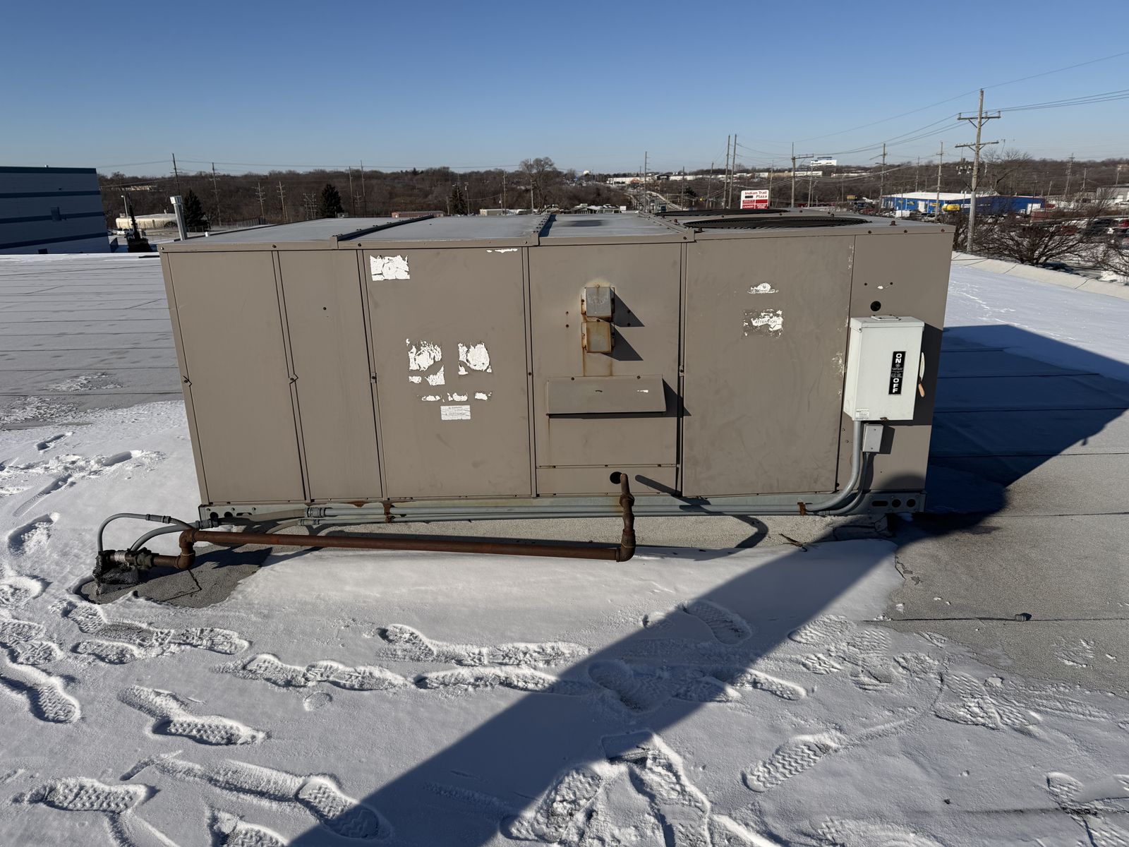 Winter Rooftop Unit Replacement, Aurora, IL