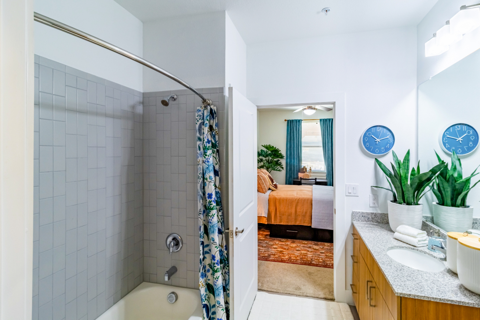 Bathroom to bedroom