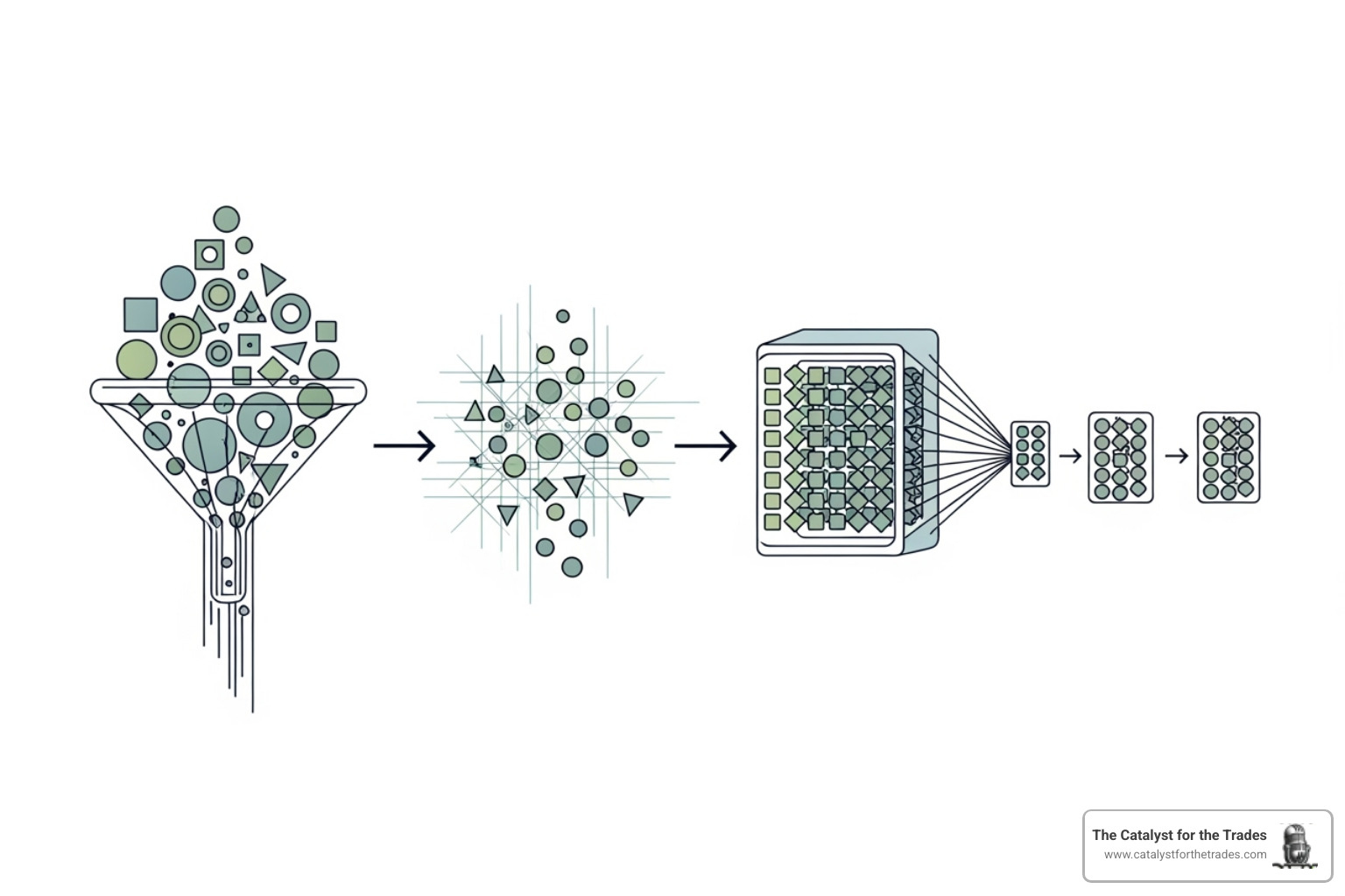 A flowchart illustrating a data governance strategy, showing steps from data collection to quality checks, storage, access control, and compliance - ai business intelligence
