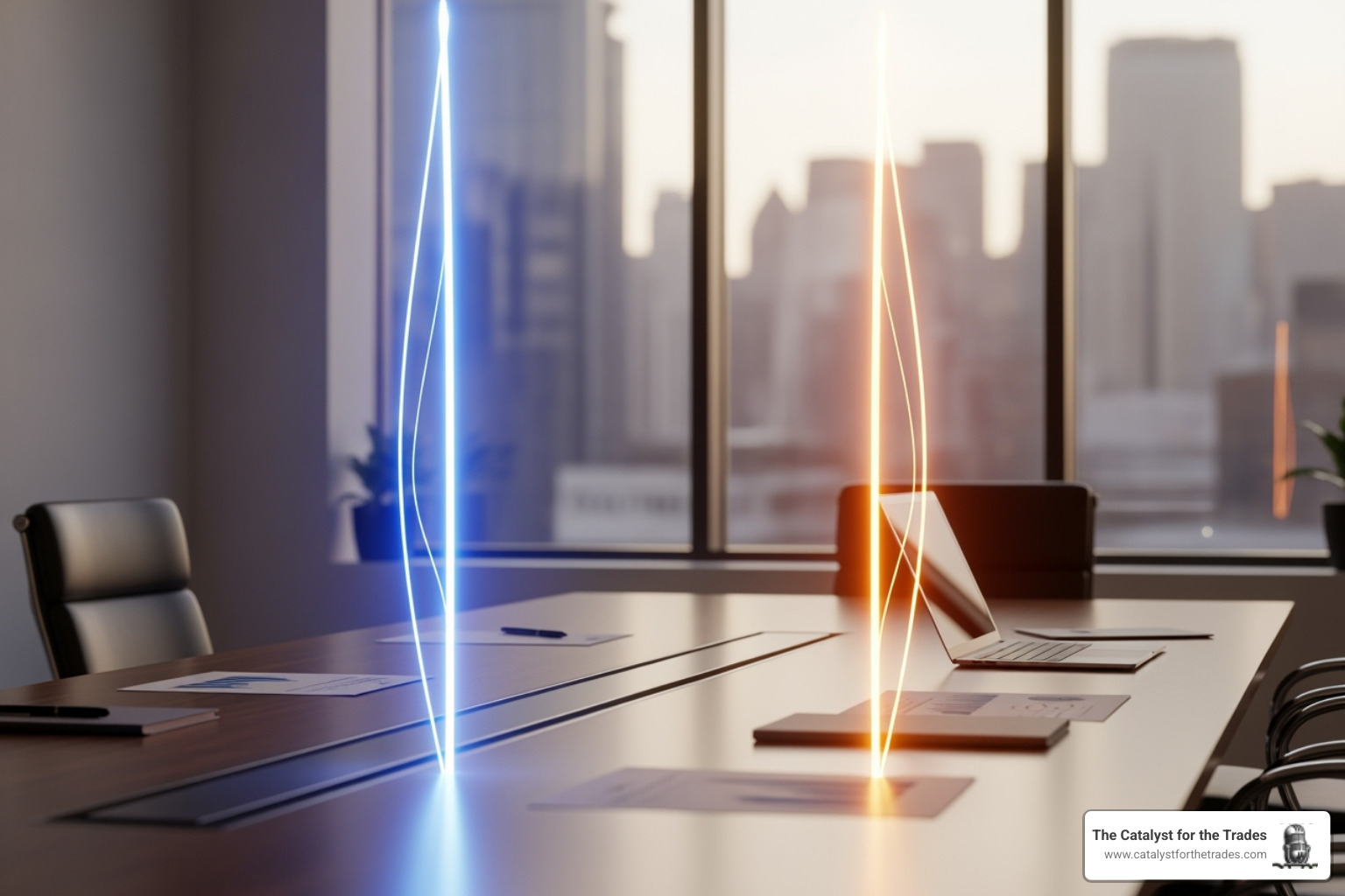 A graph showing a rising line for "Brand Trust" and "Lead Quality" correlated with thought leadership efforts - thought leadership