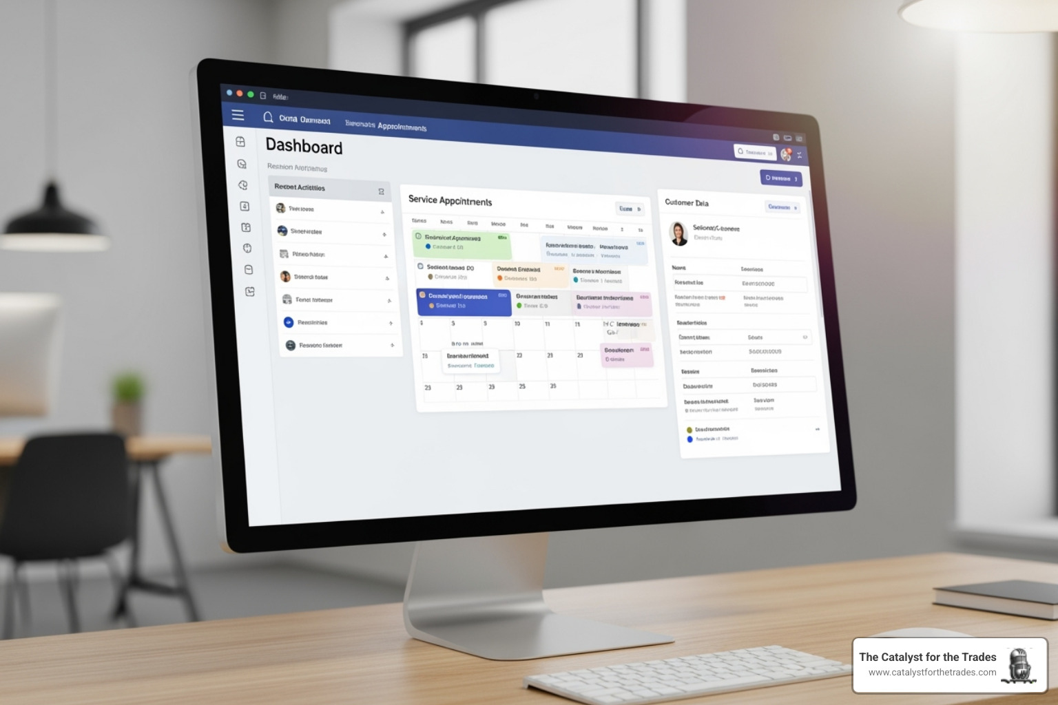 CRM dashboard showing service appointments and customer data - business growth strategies CRM dashboard showing service appointments and customer data - business growth strategies