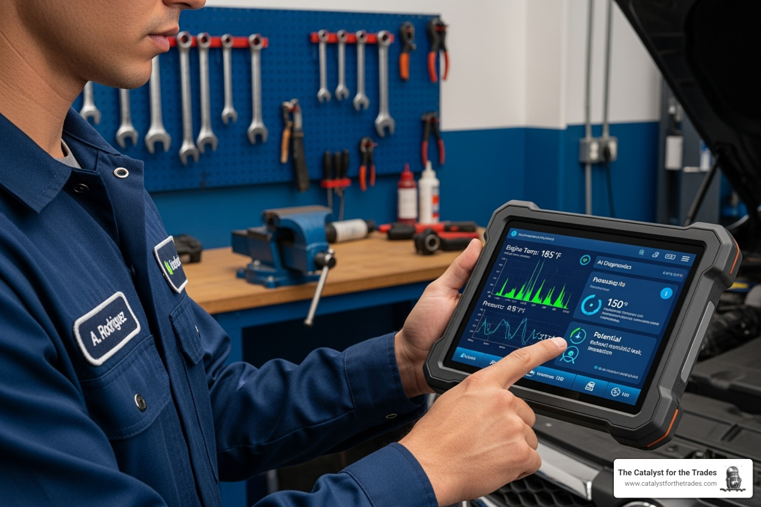 technician using an AI-powered diagnostic tool - continuous learning