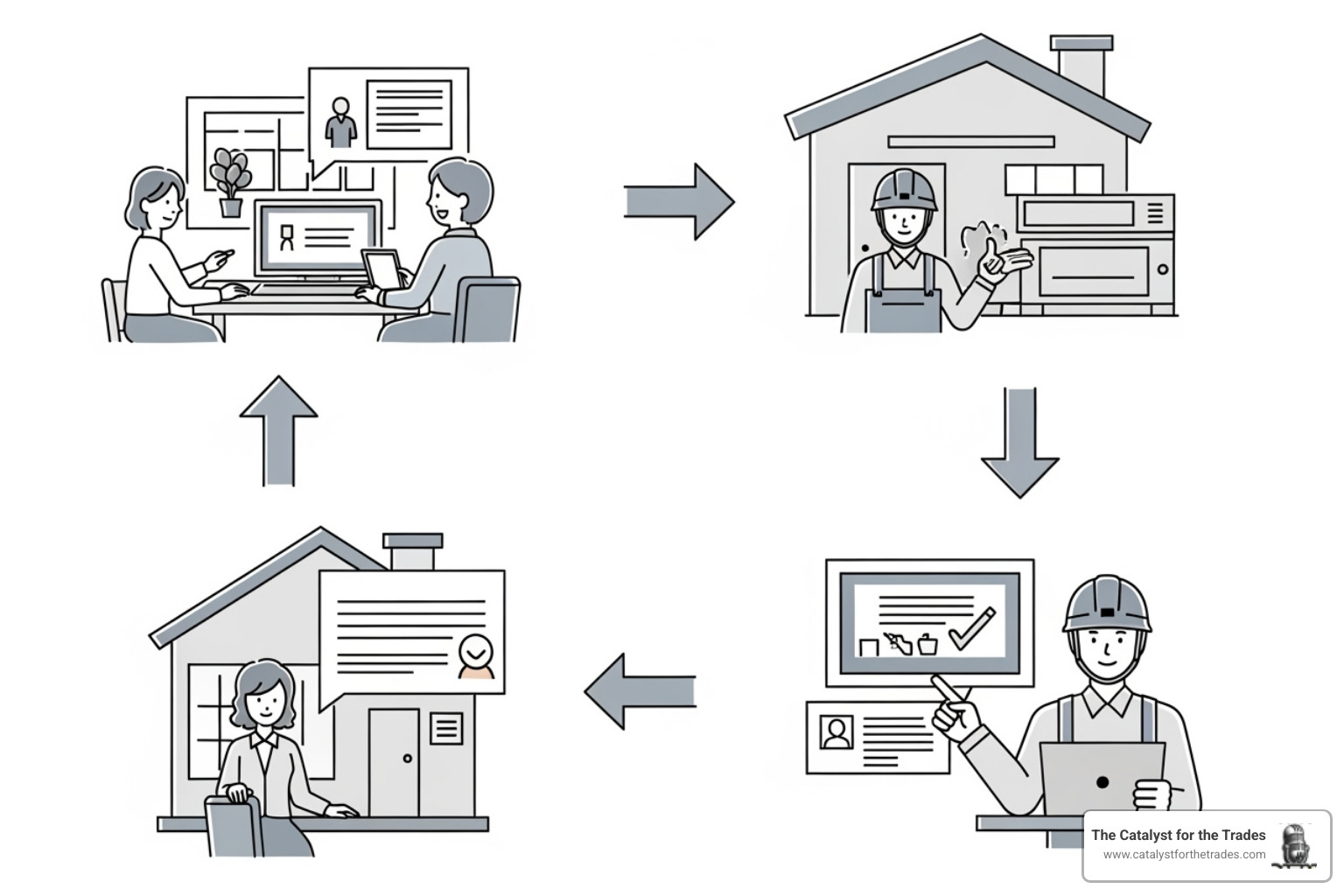 image of a customer journey map for a home service call - customer experience optimization