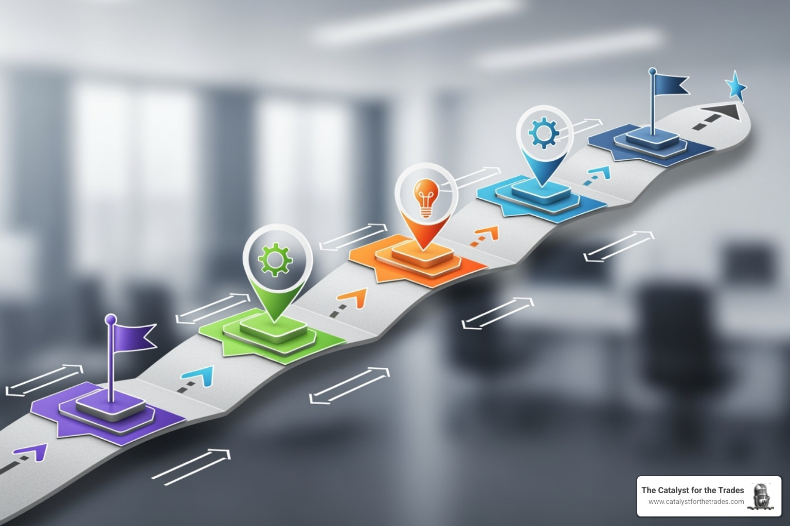 step-by-step roadmap graphic - innovation strategy