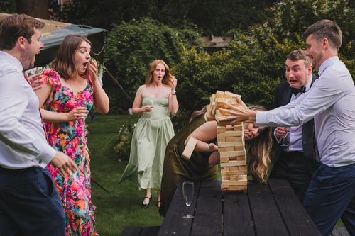 Documentary wedding photography lawn games