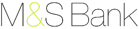 Logo of M&S Bank with letters M, ampersand, and S, followed by the word Bank.